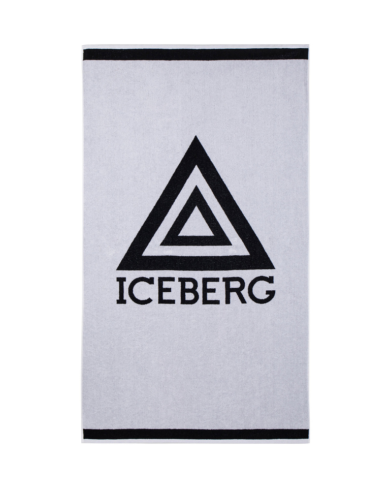 White triangle logo beach towel | Iceberg - Official Website