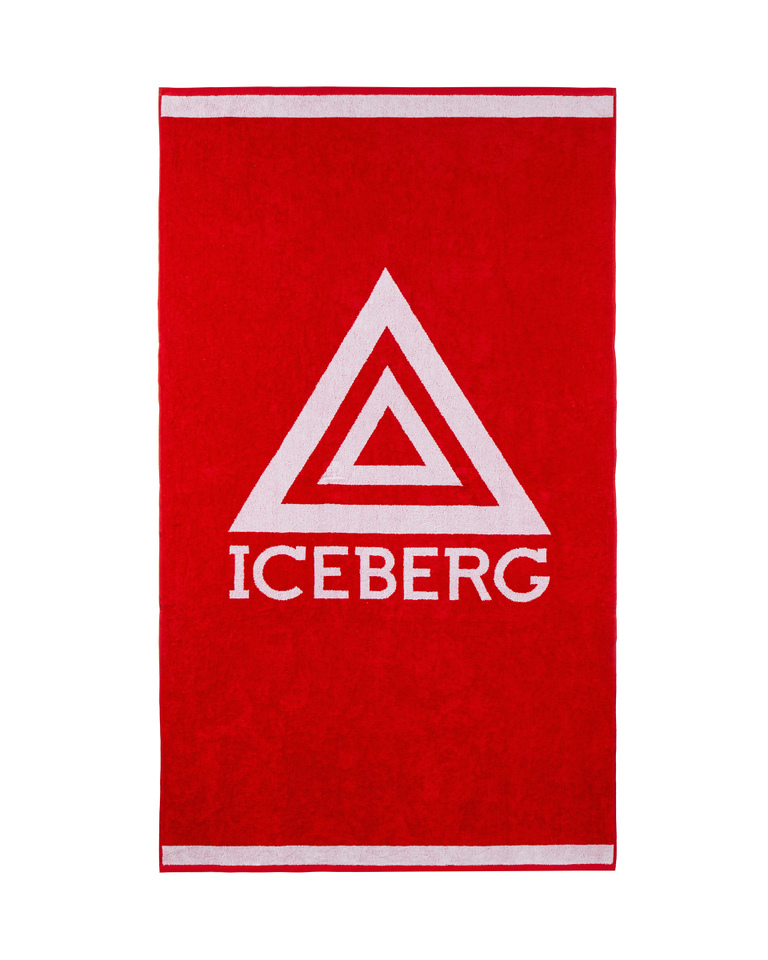 Red triangle logo beach towel - Beachwear | Iceberg - Official Website