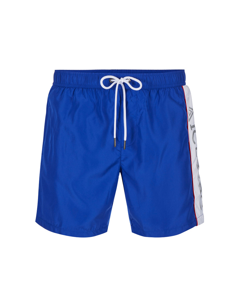 Blue institutional logo swimming boxer shorts - Beachwear | Iceberg - Official Website