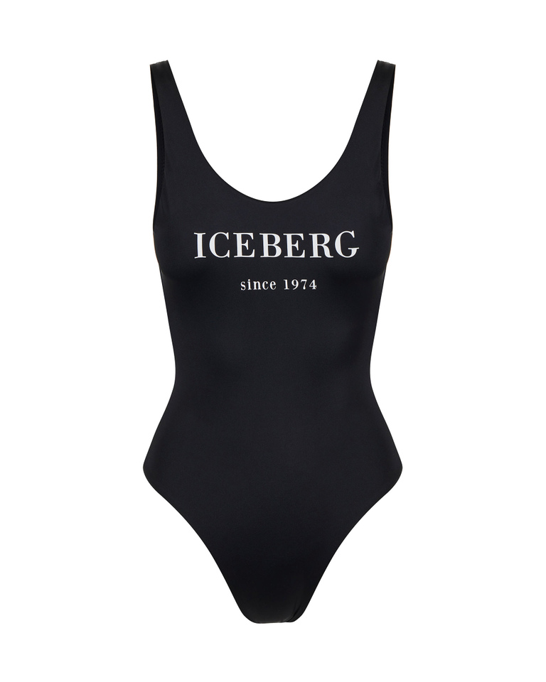 Heritage logo black one piece swimsuit - Bestseller | Iceberg - Official Website