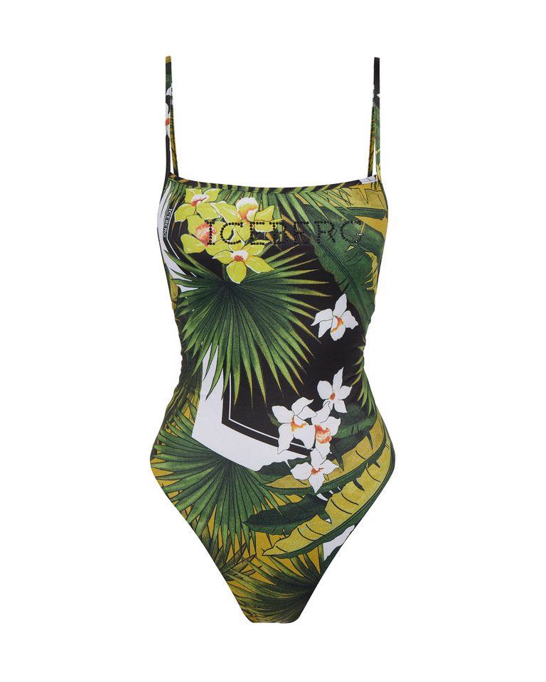 Palm print one piece swimsuit - Beachwear | Iceberg - Official Website