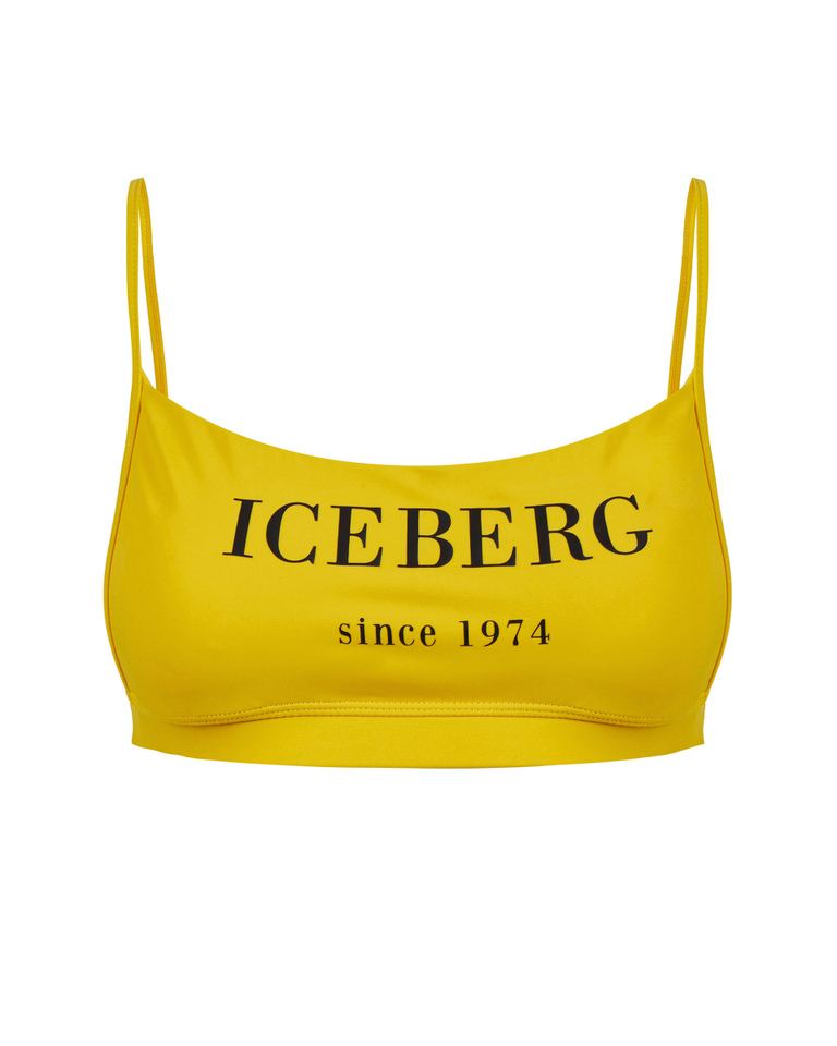 Heritage logo yellow bikini bra top - Bestseller | Iceberg - Official Website