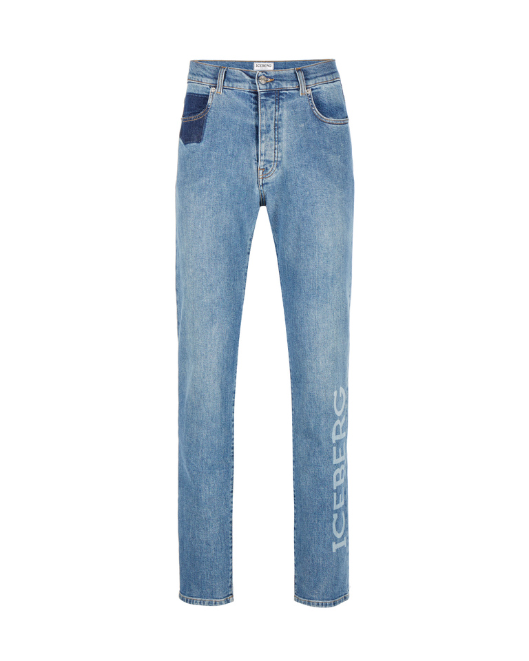 Laser logo jeans - Trousers | Iceberg - Official Website