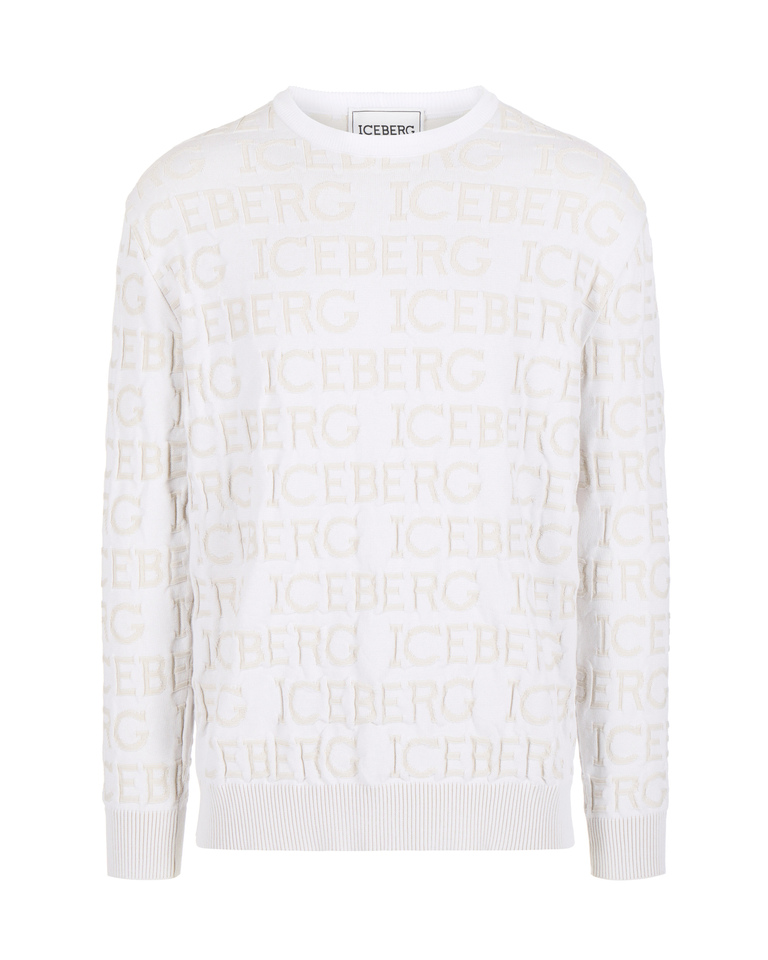All-over 3D logo sweatshirt - Knitwear | Iceberg - Official Website