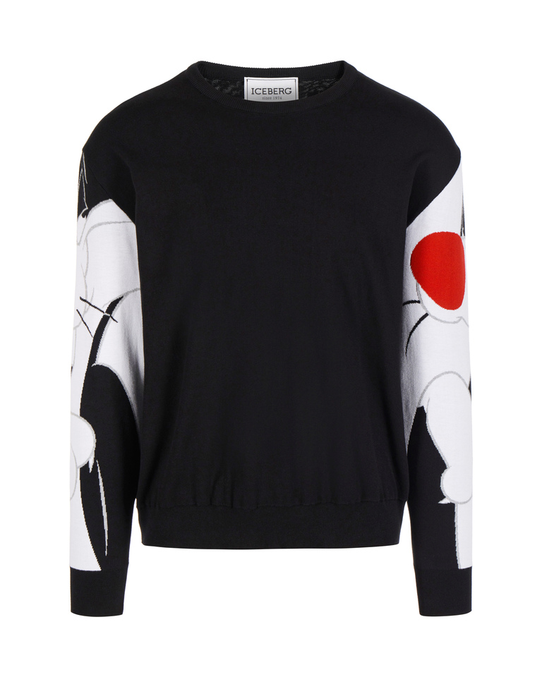 Sylvester the Cat sweater with logo - Knitwear | Iceberg - Official Website