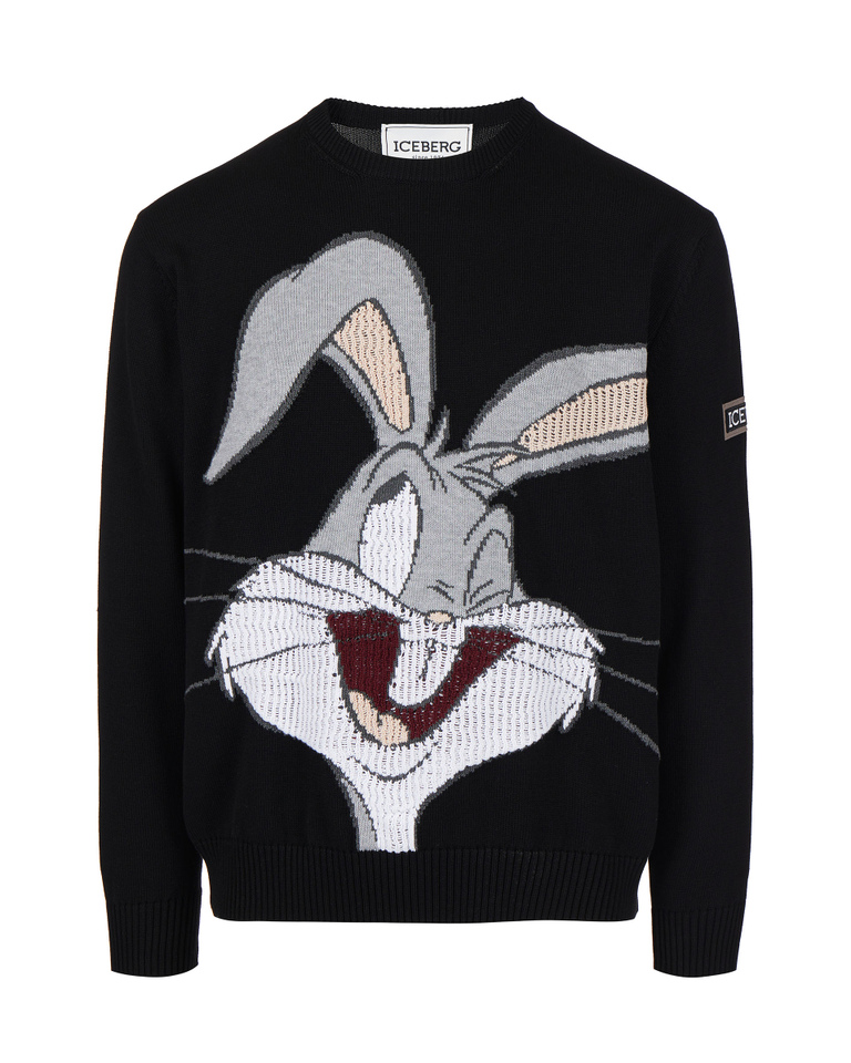 Bugs Bunny black sweater with logo - Just for you | Iceberg - Official Website