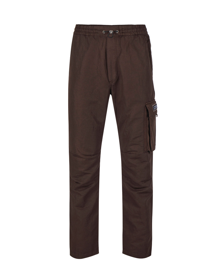 Brown institutional logo trousers - Trousers | Iceberg - Official Website