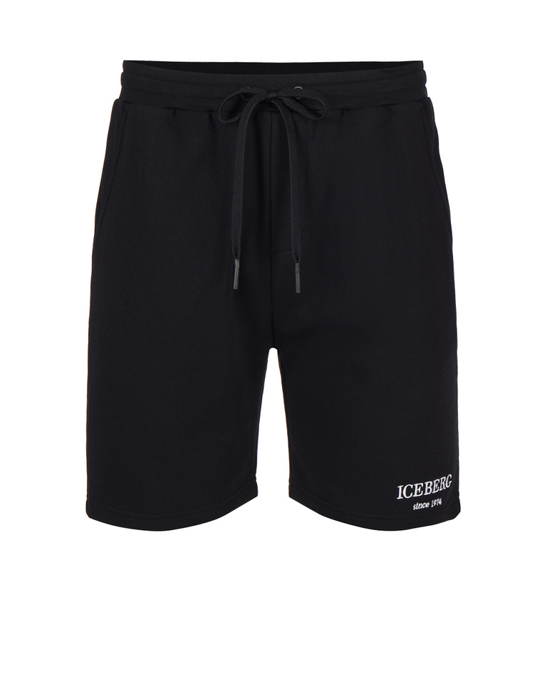 Heritage logo shorts in black - Clothing | Iceberg - Official Website