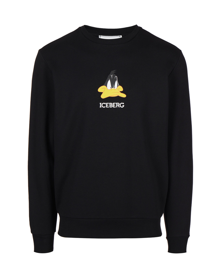 Daffy Duck logo sweatshirt in black - Looney Tunes selection | Iceberg - Official Website