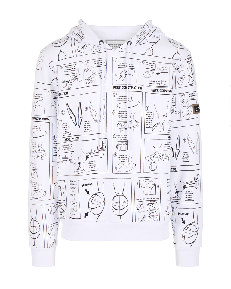 Looney Tunes sketch hoodie - Sweatshirts | Iceberg - Official Website