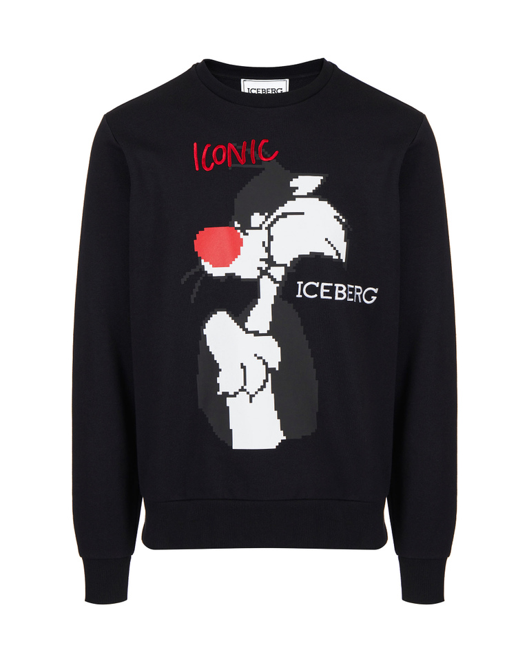 Sylvester the Cat sweatshirt in black - Looney Tunes selection | Iceberg - Official Website