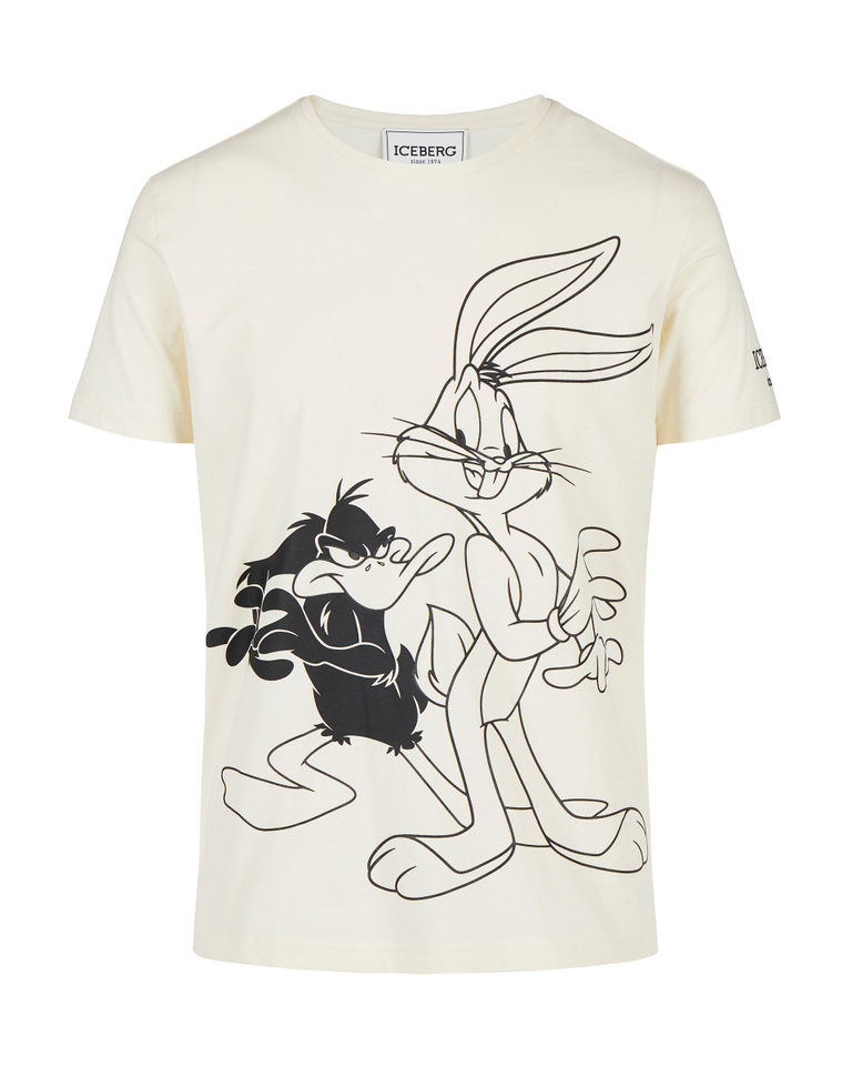 Bugs Bunny and Daffy Duck t-shirt in cream - LOONEY TUNES MAN | Iceberg - Official Website
