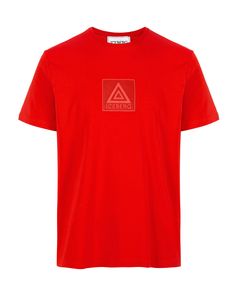 T-shirt rossa logo triangolo | Iceberg - Official Website