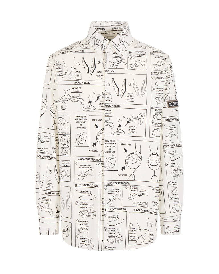 Looney Tunes sketch print shirt - Carosello HP man SHOES | Iceberg - Official Website