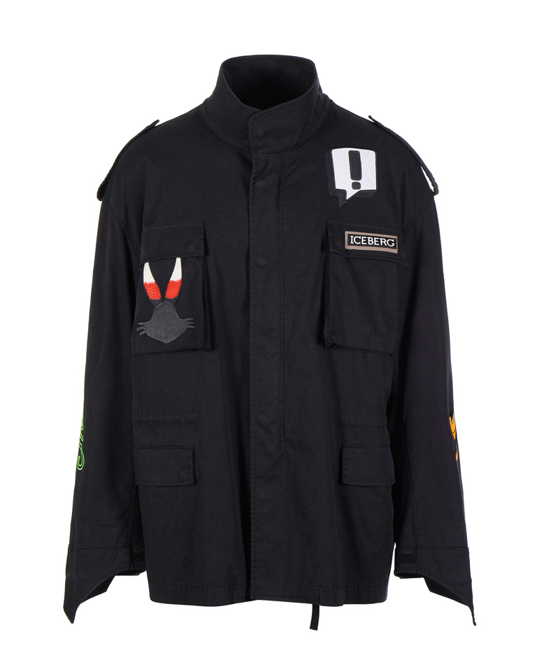 Black CNY Looney Tunes jacket - Outerwear | Iceberg - Official Website