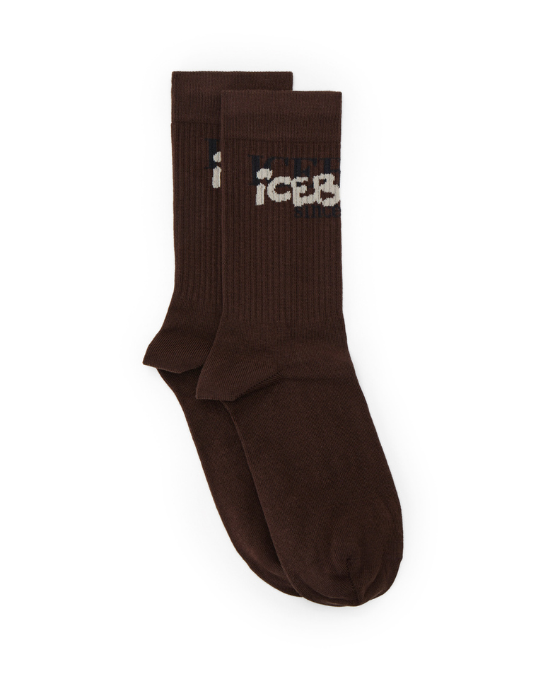 Institutional logo socks - MIX MATERIAL INSTITUTIONAL | Iceberg - Official Website