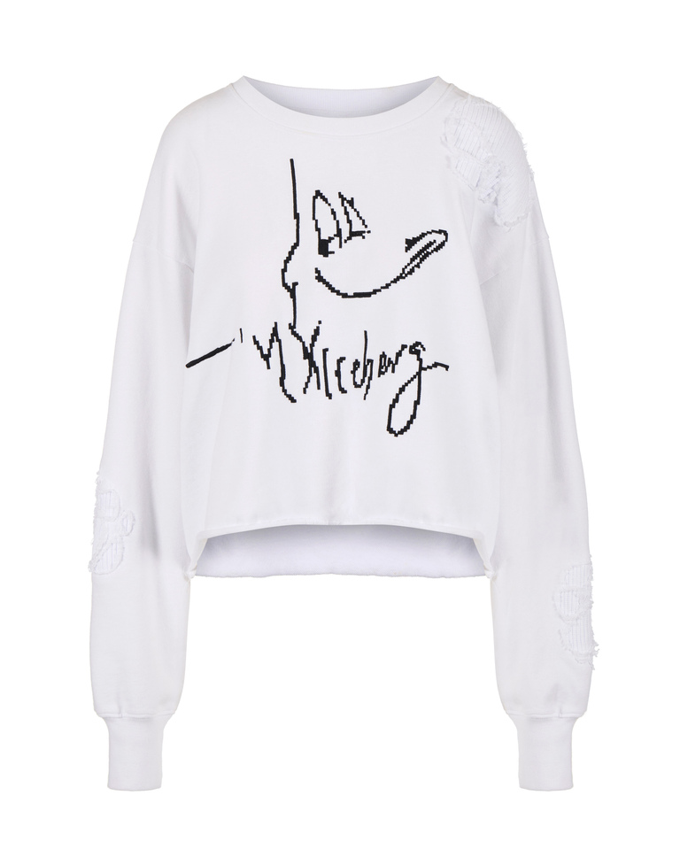 Daffy Duck cropped sweatshirt - Preview woman | Iceberg - Official Website