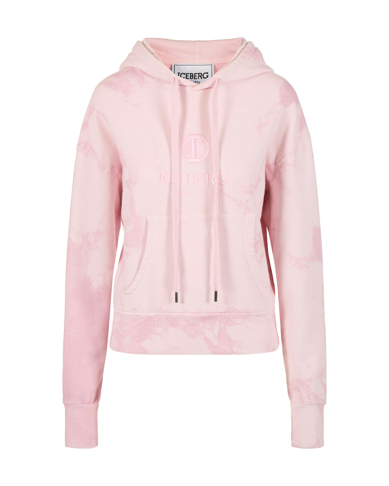 Cloudy print cropped hoodie | Iceberg - Official Website