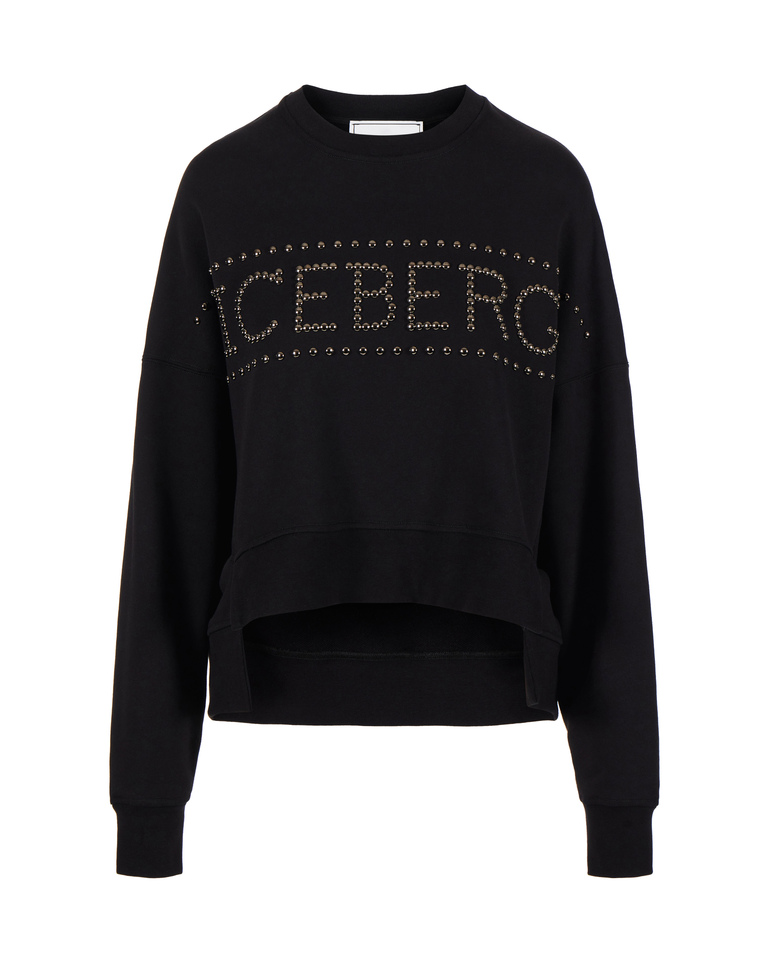 Oversized studs sweatshirt - Woman | Iceberg - Official Website