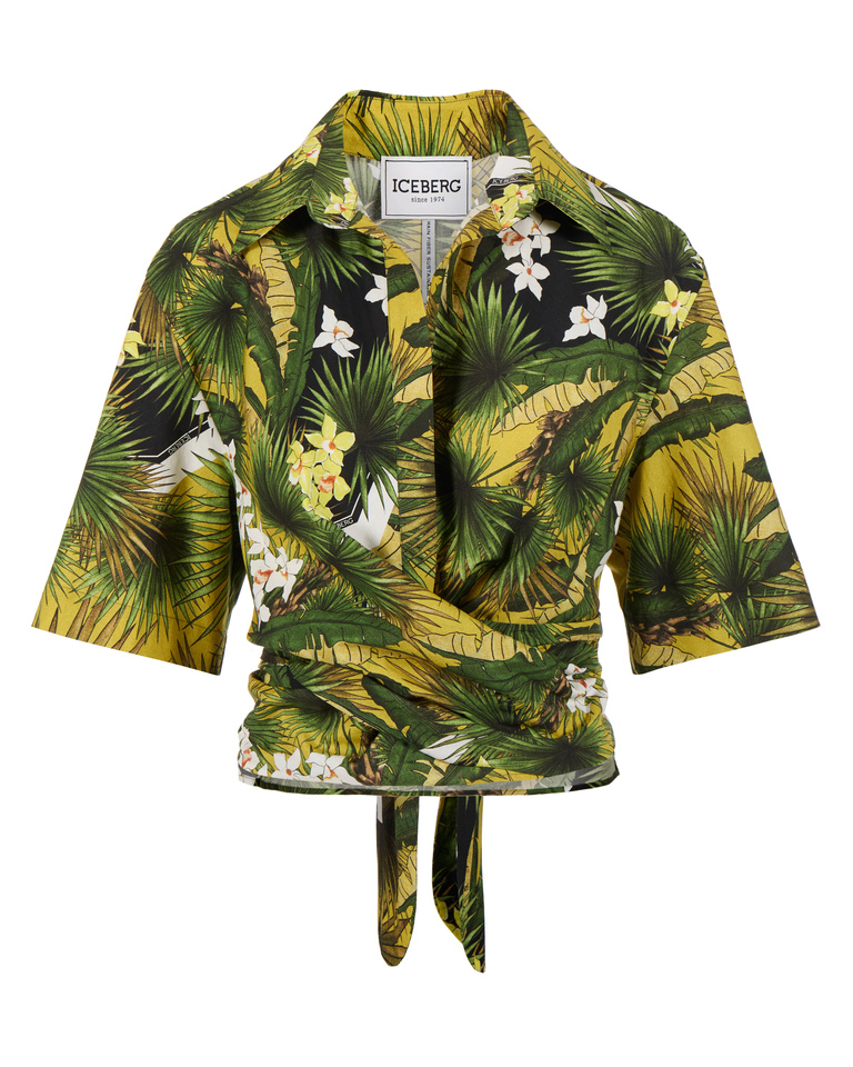 Palm print crossover shirt - PALM STYLE | Iceberg - Official Website