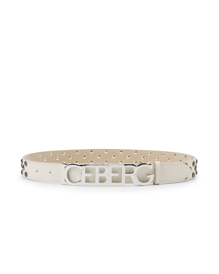 Cream belt with Iceberg logo buckle - Accessories | Iceberg - Official Website