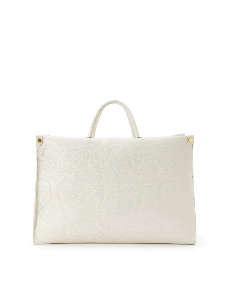 Tote bag with embossed logo - Bags & Belt | Iceberg - Official Website