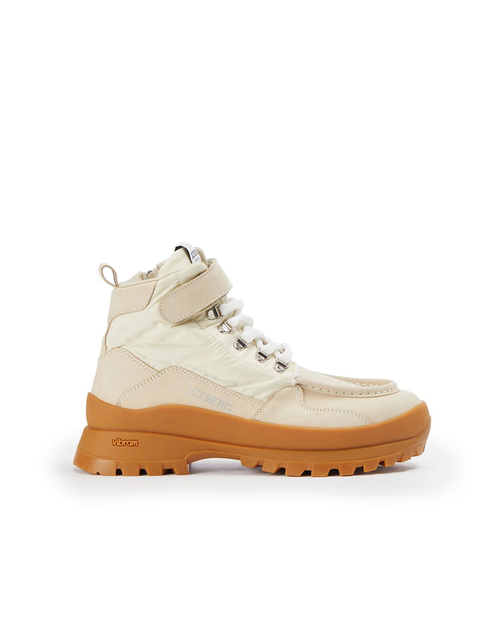 Leather hiker boots with logo - carosello HP man accessories | Iceberg - Official Website