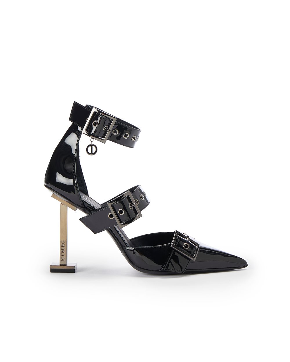 Black pumps with iconic heel - Accessories | Iceberg - Official Website