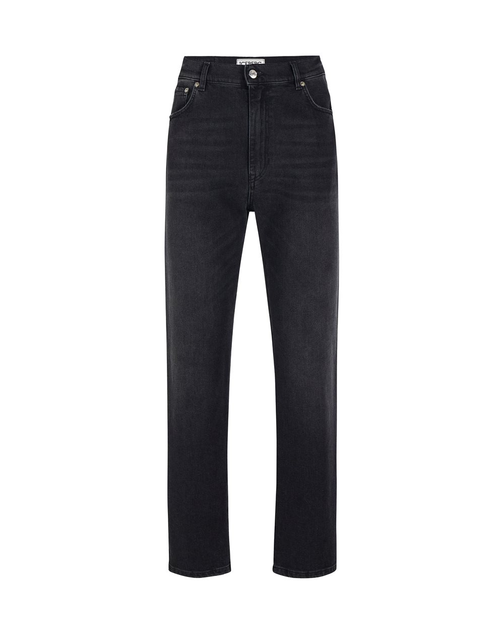 Black jeans with logo - Trousers | Iceberg - Official Website