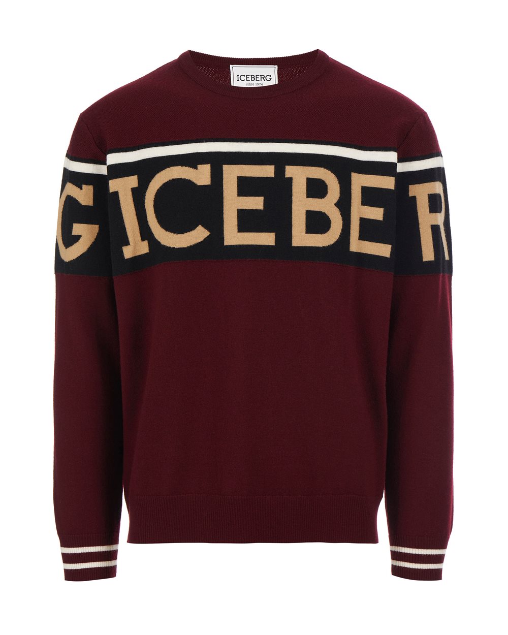 Bordeaux logo jumper - Knitwear | Iceberg - Official Website