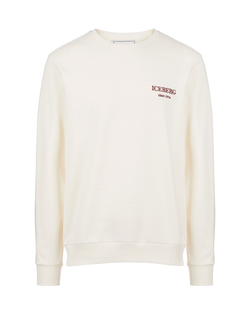 Ivory sweatshirt with logo - SWEATSHIRTS | Iceberg - Official Website