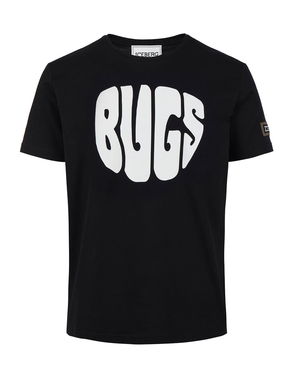 Black T-shirt with cartoon logo - T-shirts & polo | Iceberg - Official Website