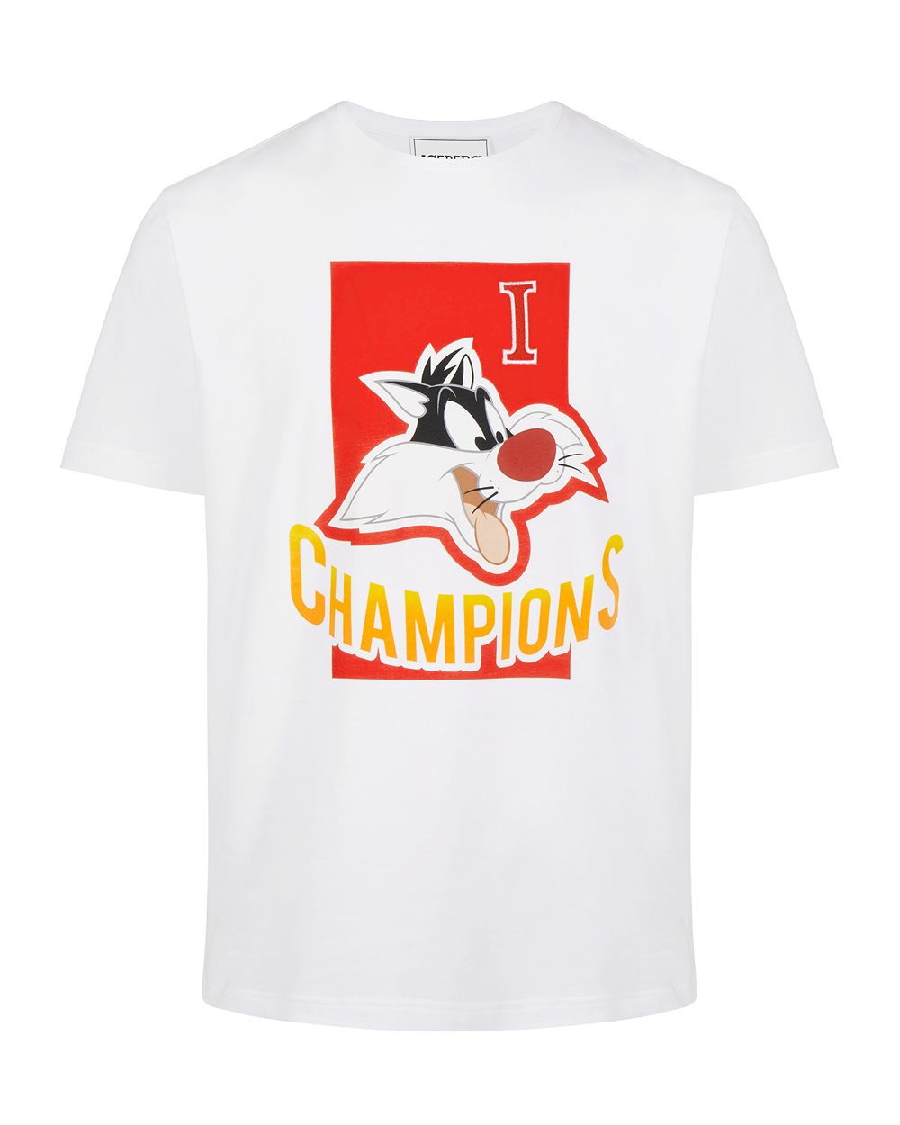 White T-shirt with cartoon graphics - MAN | Iceberg - Official Website