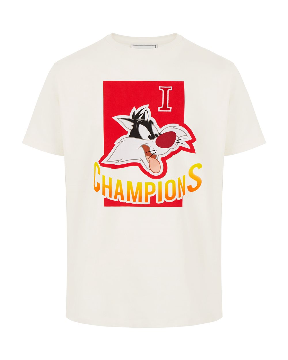 White ivory T-shirt with cartoon graphics - MAN | Iceberg - Official Website