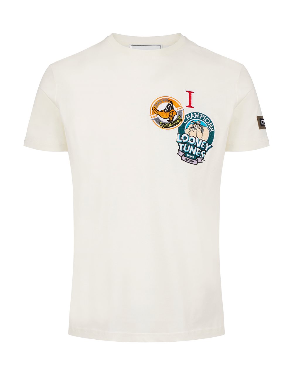 White ivory T-shirt with cartoon patch - T-shirts & polo | Iceberg - Official Website