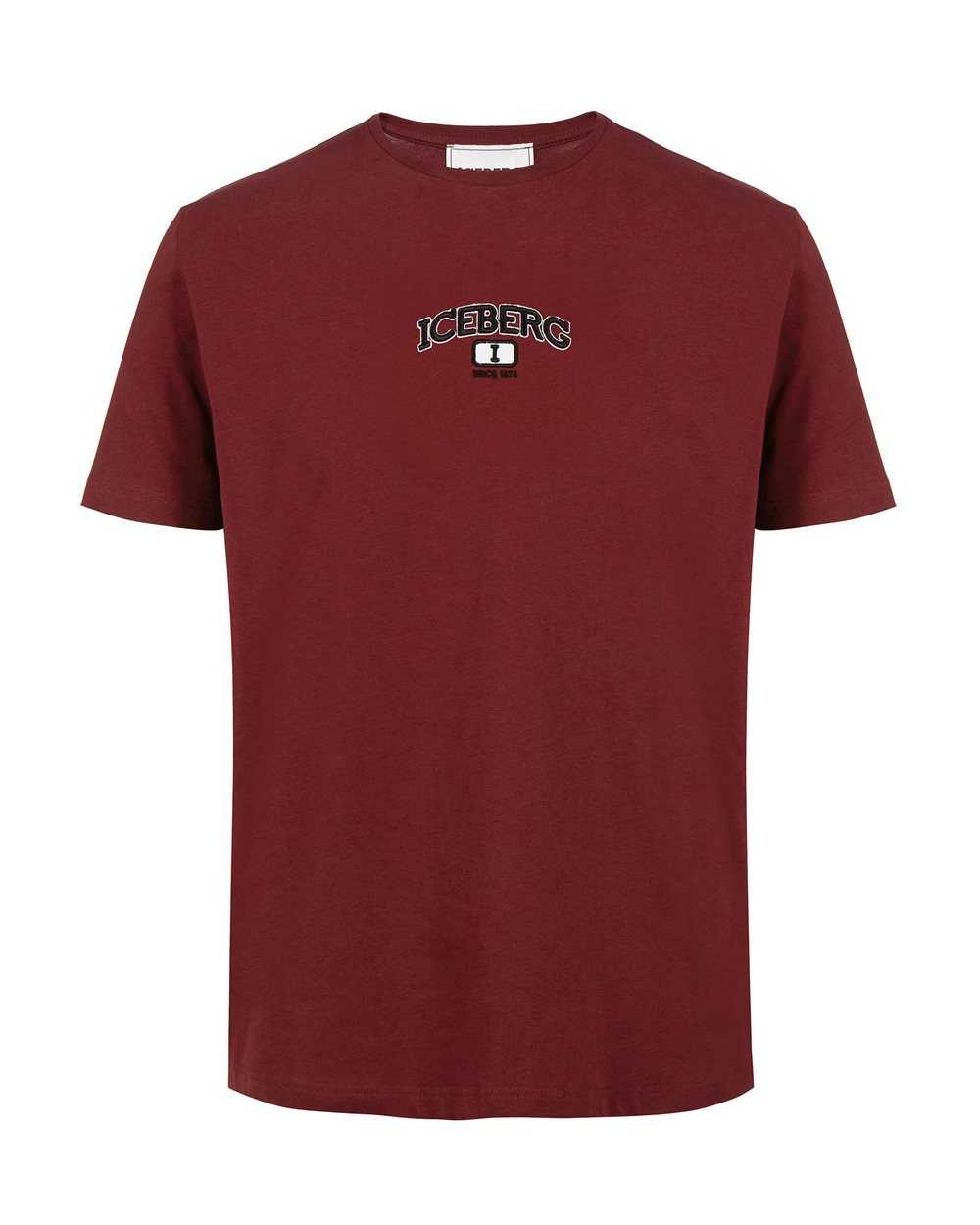 Bordeaux T-shirt with logo - T-SHIRT AND POLO | Iceberg - Official Website