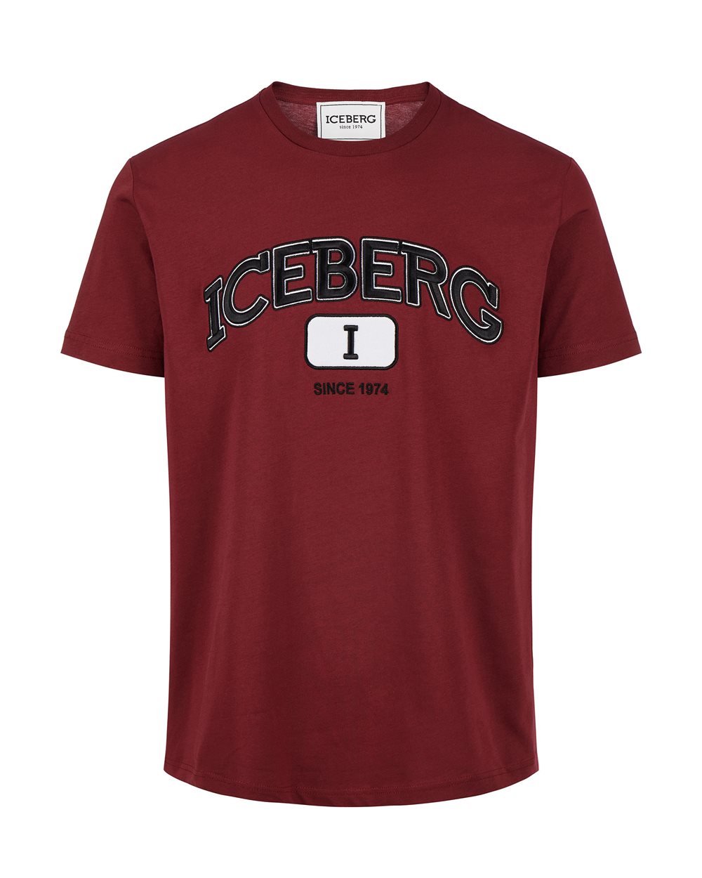 Bordeaux T-shirt with logo - T-shirts & polo | Iceberg - Official Website