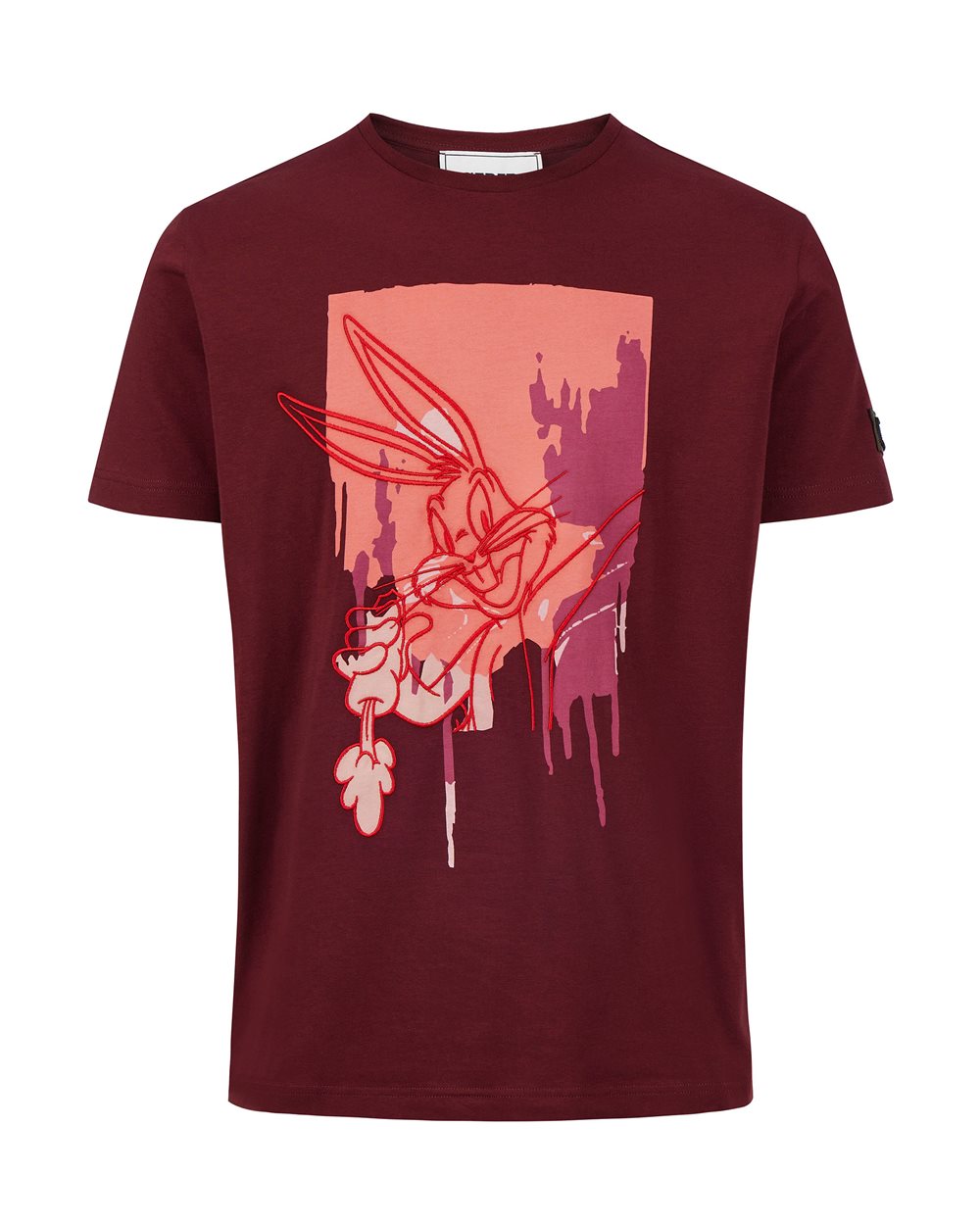 Bordeaux T-shirt with cartoon details - Clothing | Iceberg - Official Website