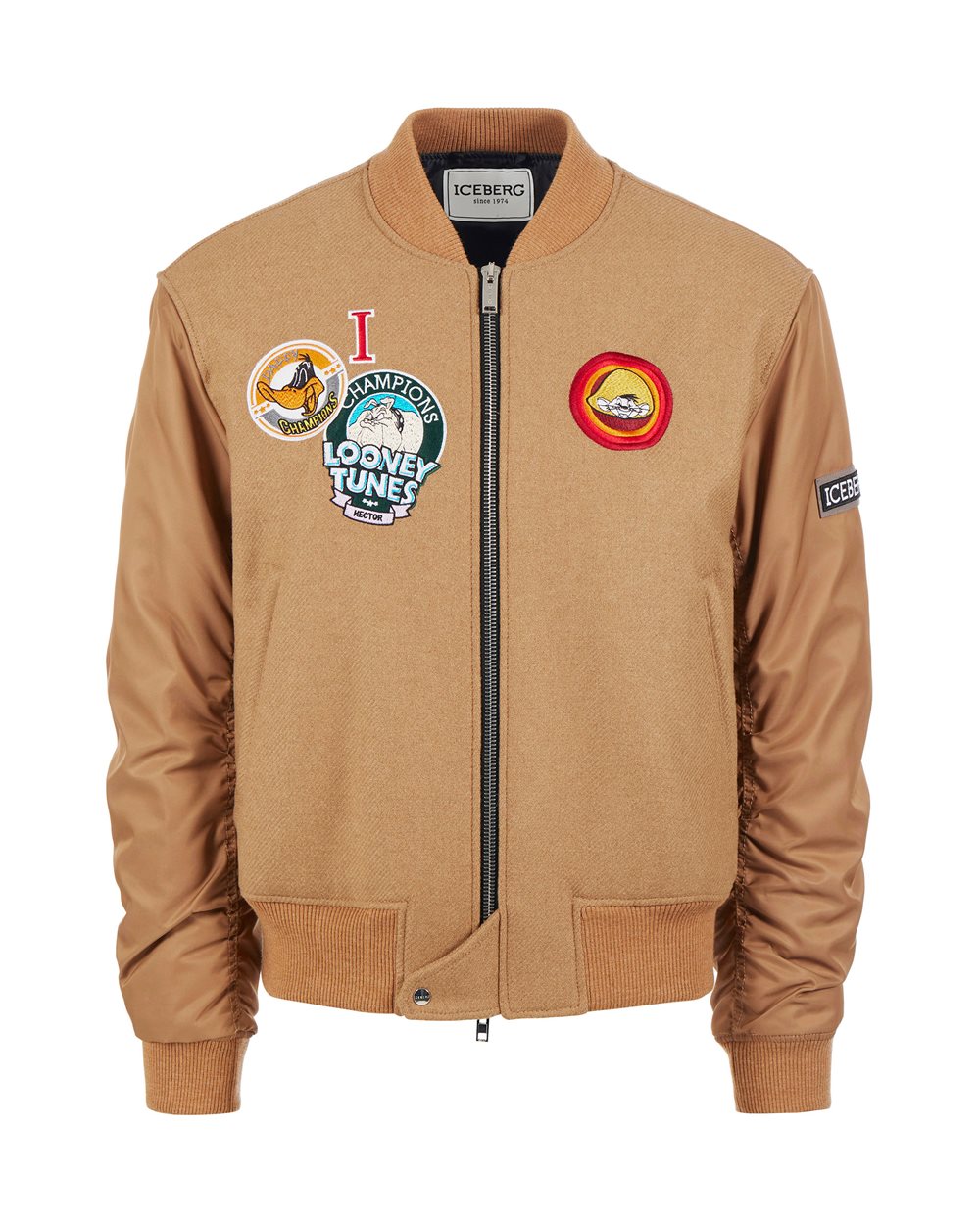 Bomber jacket with cartoon patches and logo - SALE | Iceberg - Official Website