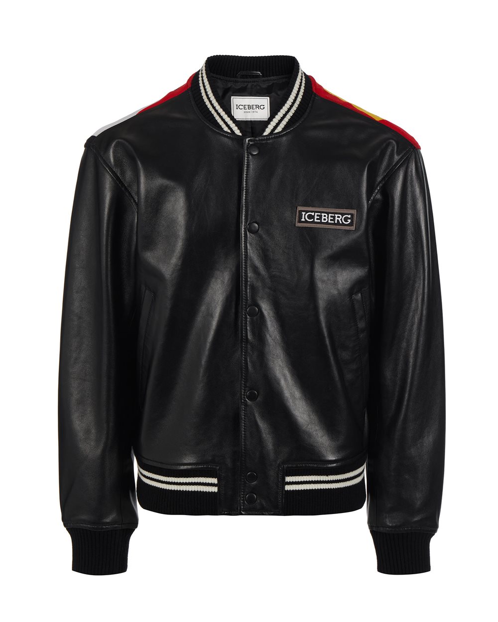 Bomber jacket with cartoon details and logo - Man | Iceberg - Official Website