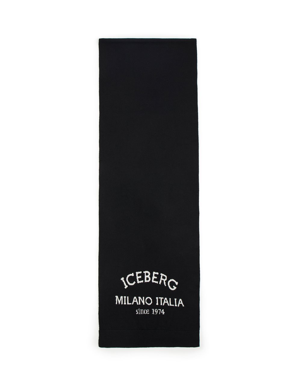 Pure wool scarf with logo -  ( SECONDO STEP US ) PROMO UP TO 40% | Iceberg - Official Website
