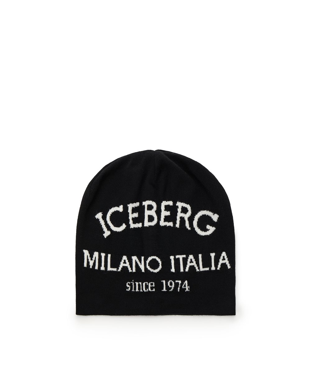 Wool beanie with logo -  ( SECONDO STEP US )  PROMO UP TO 50%  | Iceberg - Official Website