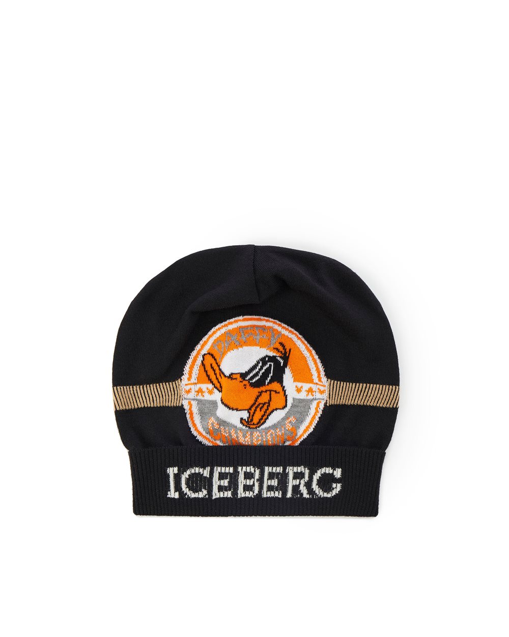 Beanie with cartoon detail and logo - carosello HP man accessories | Iceberg - Official Website