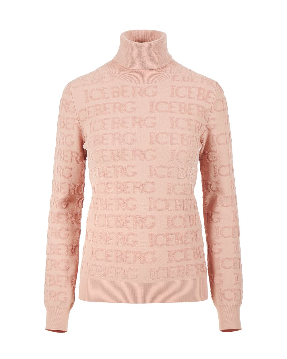 Turtleneck sweater with logo - Woman | Iceberg - Official Website
