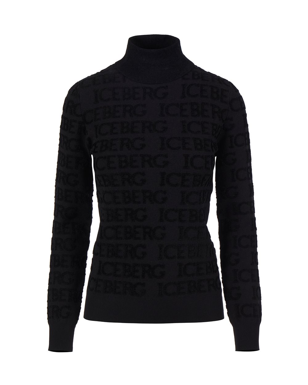 Turtleneck sweater with logo | Iceberg - Official Website