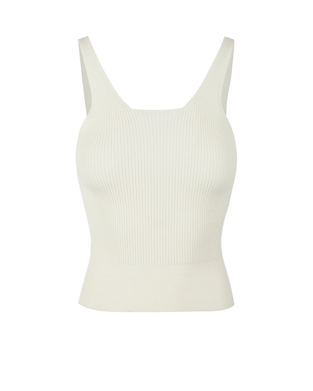 Milky white tank top with logo - Fashion Show Woman | Iceberg - Official Website