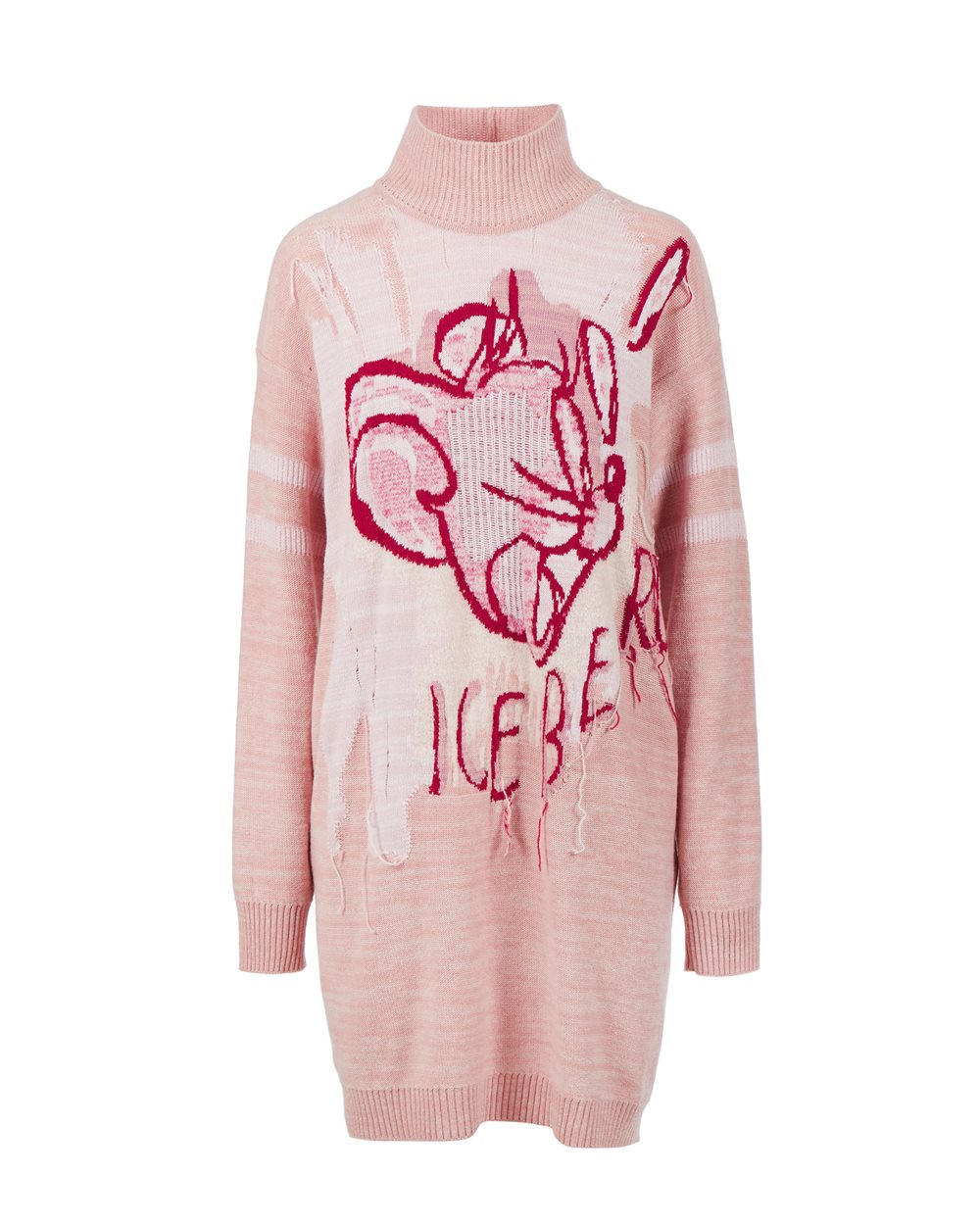 Knitted dress with cartoon detail - Dresses & Skirts | Iceberg - Official Website