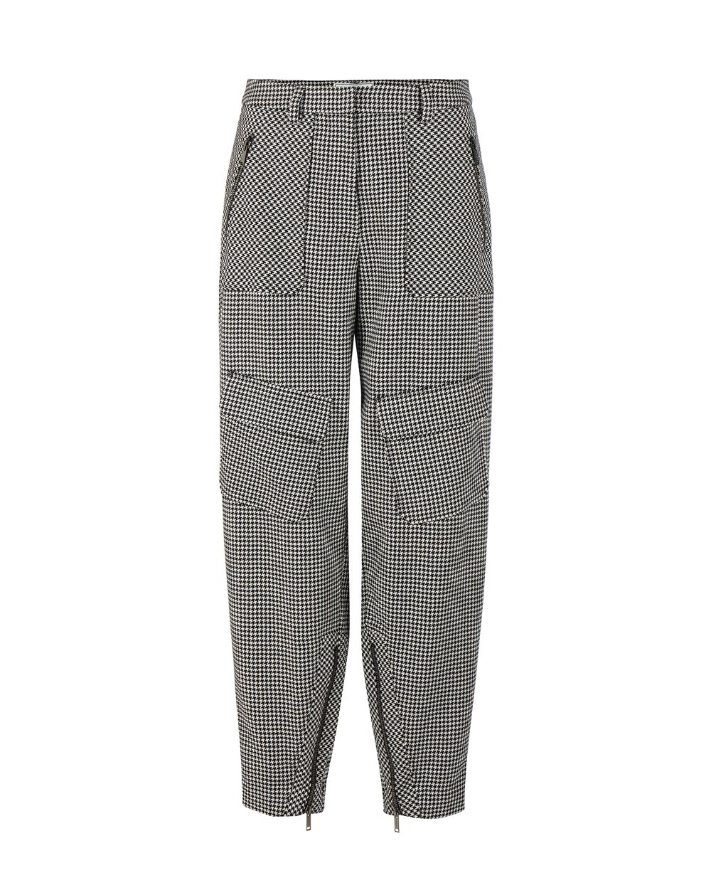 Cargo pants with pied de poule pattern - Trousers | Iceberg - Official Website