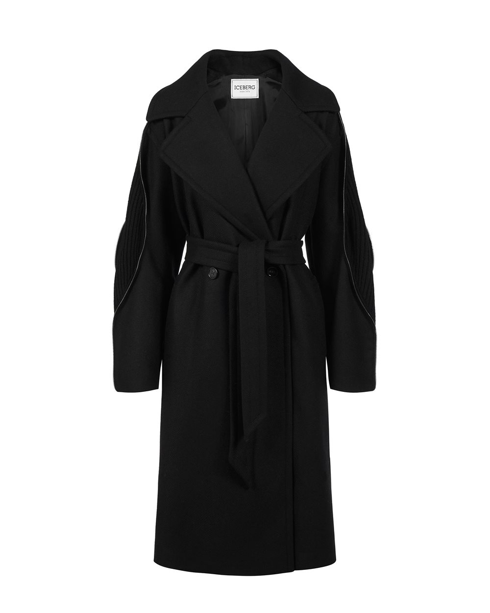 Cloth coat with belt - Outerwear | Iceberg - Official Website