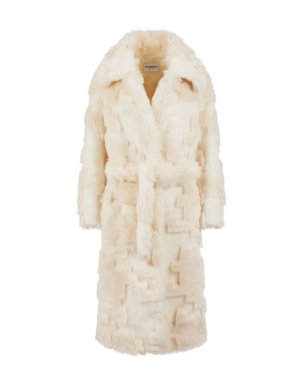 Jacquard eco-fur coat - Outerwear | Iceberg - Official Website